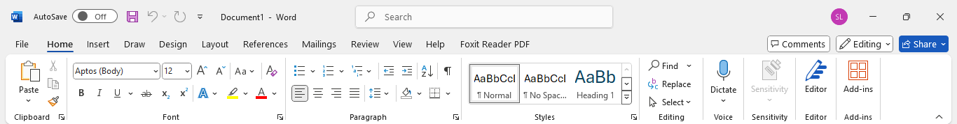 Giới thiệu về thanh Ribbon
