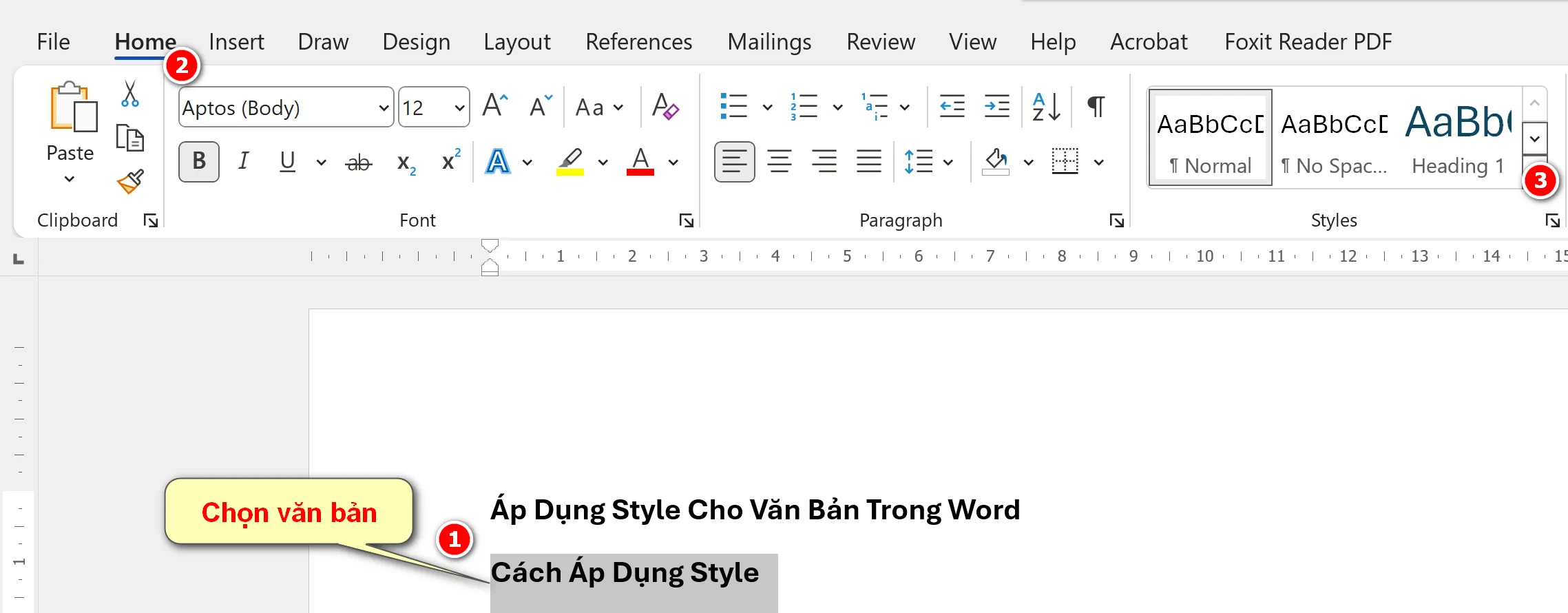 Định dạng văn bản - Áp Dụng Style Cho Văn Bản Trong Word
